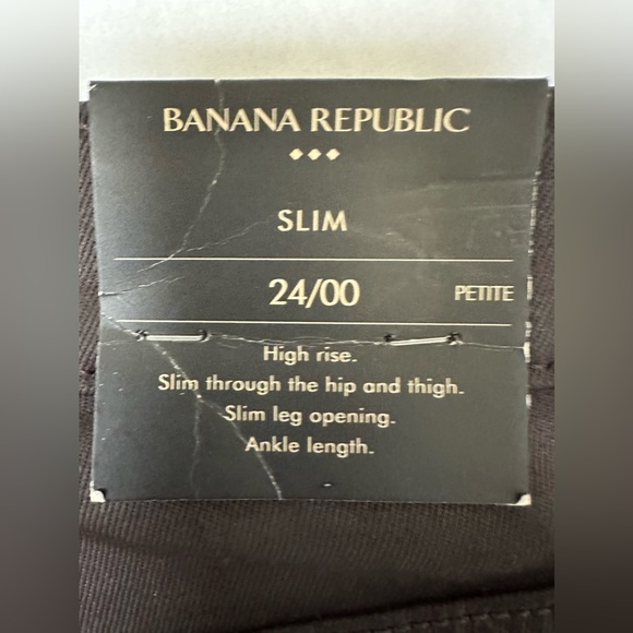NWT; BANANA REPUBLIC COATED HIGH RISE SLIM PANTS🦋 - Picture 9 of 11
